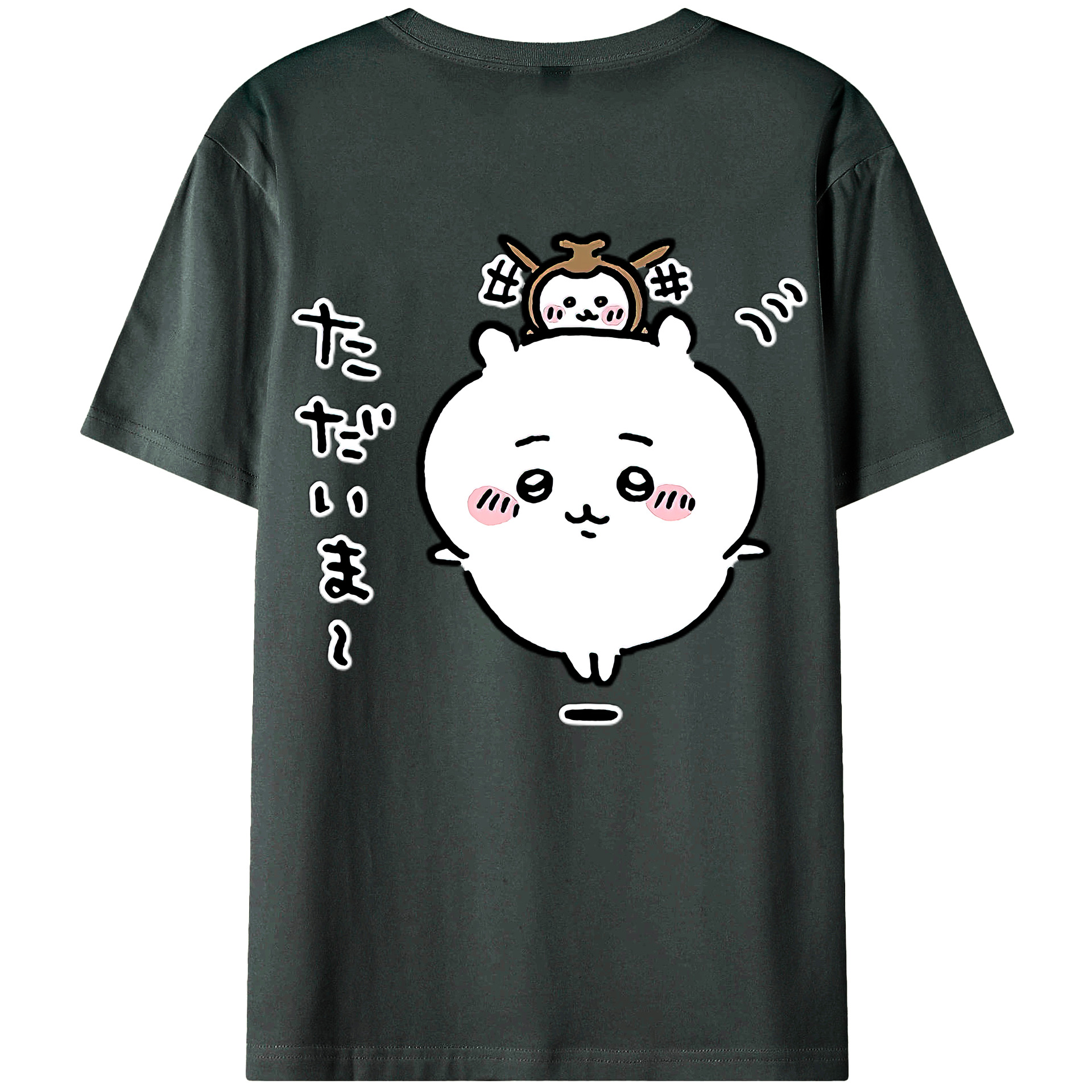 （画像用） ちいかわ ちいかわ Chii-kawa chiikawa 綿100％ メンズ半袖Tシャツ（バックプリント） 通気性